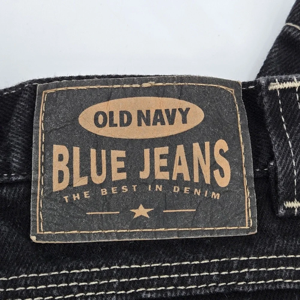 Old Navy Dungarees Black Carpenter Jeans Size 10 Vintage Y2K‎ Gorpcore Grunge